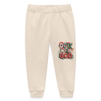 Do it with God - cooles christliches Geschenk - Baby Organic Jogginghose Baby Tumbler von Stanley/Stella - Natur - Vorne