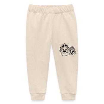 Zwei Hunde Krone König Königin Herrscher Majestät - Baby Organic Jogginghose Baby Tumbler von Stanley/Stella - Natur - Vorne