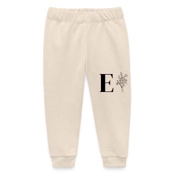 Minimalist flowers - Baby Organic Sweatpants by Stanley/Stella - soft Ecru - Front