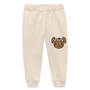 Bunny Angel Holy Heaven Good Love Halo - Baby Organic Sweatpants by Stanley/Stella - soft Ecru - Front