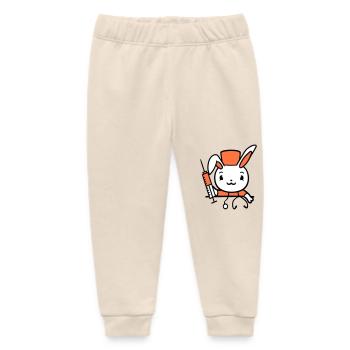 Hase Arzt Spritze Krankenschwester Krankenhaus - Baby Organic Jogginghose Baby Tumbler von Stanley/Stella - Natur - Vorne