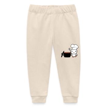 Bird Chef Cooking Pot Duck Delicious Hunger Food - Baby Organic Sweatpants by Stanley/Stella - soft Ecru - Front
