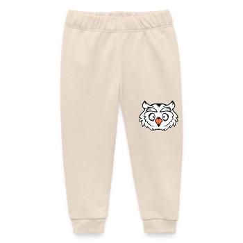 Owl Bird Eagle Owl Night Bird Barn Owl Owl Comic - Baby Organic Sweatpants by Stanley/Stella - soft Ecru - Front