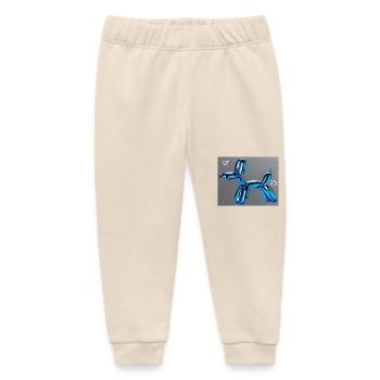 Dog Balloon - Baby Organic Sweatpants by Stanley/Stella - soft Ecru - Front