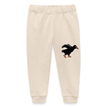 Rabe Vogel geht Krähe schnell rennen laufen lustig - Baby Organic Jogginghose Baby Tumbler von Stanley/Stella - Natur - Vorne