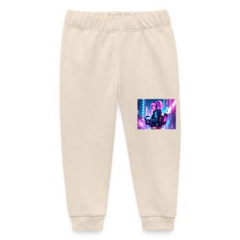 Cyber DJ Coder – Beats, Bytes & Blinks - Baby Organic Jogginghose Baby Tumbler von Stanley/Stella - Natur - Vorne
