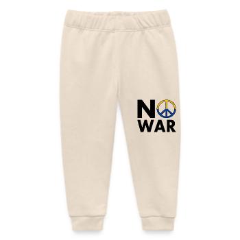 No war - Baby Organic Sweatpants by Stanley/Stella - soft Ecru - Front