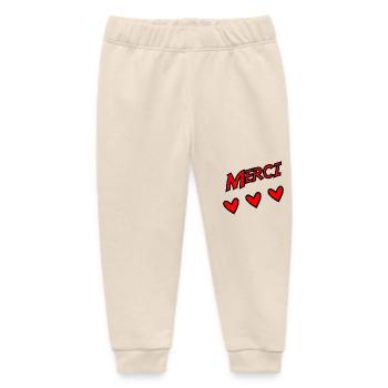 THANK YOU. THANKS. THANK YOU. ANNIVERSARY. BIRTH. - Baby Organic Sweatpants by Stanley/Stella - soft Ecru - Front