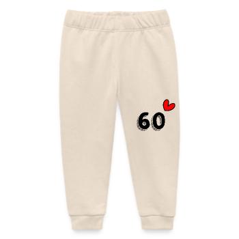 60 YEARS. 60th ANNIVERSARY. ANNIVERSARY 60 YEARS. 60 - Baby Organic Sweatpants by Stanley/Stella - soft Ecru - Front