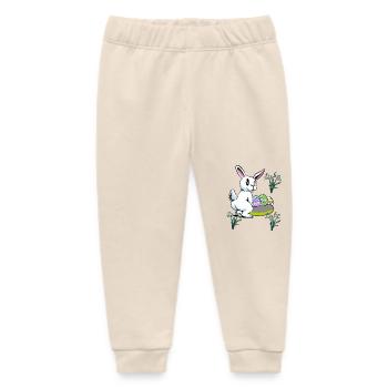 Easter Bunny Easter Nest Eggs Bunny Rabbit Child - Baby Organic Sweatpants by Stanley/Stella - soft Ecru - Front