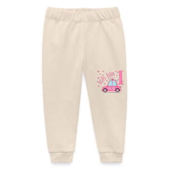 Polizeiauto Ich bin 1 Geburtstag Rosa - Baby Organic Jogginghose Baby Tumbler von Stanley/Stella - Natur - Vorne
