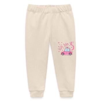 Polizeiauto Ich bin 5 Geburtstag Rosa - Baby Organic Jogginghose Baby Tumbler von Stanley/Stella - Natur - Vorne