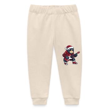 Guitare Rocker Gorilla Christmas - Pantalon de jogging bébé bio Stanley/Stella - écru doux - Devant