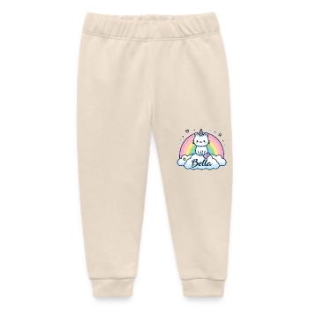 Bella Name Vorname Einhornkatze - Baby Organic Jogginghose Baby Tumbler von Stanley/Stella - Natur - Vorne