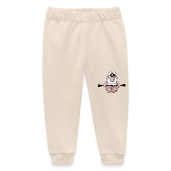 Schaf Kapitän Paddelt Rudert Seeräuber Ruderboot - Baby Organic Jogginghose Baby Tumbler von Stanley/Stella - Natur - Vorne