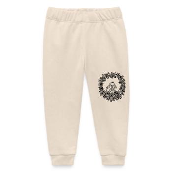 Easter bunny in the Easter wreath - Baby Organic Sweatpants by Stanley/Stella - soft Ecru - Front