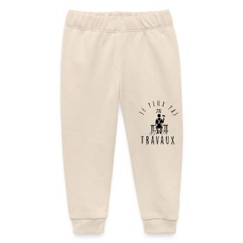 I can't, I have work. - Baby Organic Sweatpants by Stanley/Stella - soft Ecru - Front