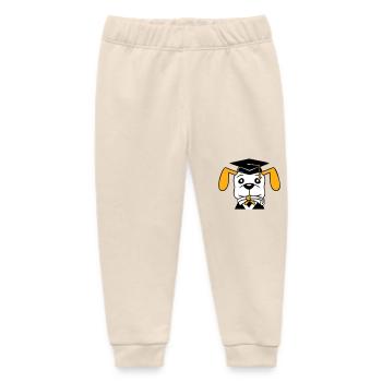 Dog School Graduation Certificate Gymnasium College Abi - Baby Organic Sweatpants by Stanley/Stella - soft Ecru - Front