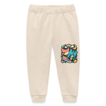 Bunte Collage mit Kleidung und Alltagsgegenständen - Baby Organic Jogginghose Baby Tumbler von Stanley/Stella - Natur - Vorne