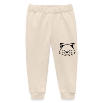 Fox Red Fox Wild Animal Clever Forest Inhabitants - Baby Organic Sweatpants by Stanley/Stella - soft Ecru - Front