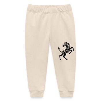 Zebra Hufe hoch Kunststück Silhouette - Baby Organic Jogginghose Baby Tumbler von Stanley/Stella - Natur - Vorne