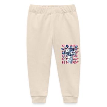 Be Different – Blaue Tulpen & Positivität - Baby Organic Jogginghose Baby Tumbler von Stanley/Stella - Natur - Vorne