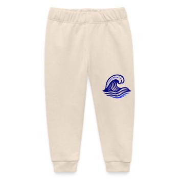 Welle Symbol Ozean - Baby Organic Jogginghose Baby Tumbler von Stanley/Stella - Natur - Vorne