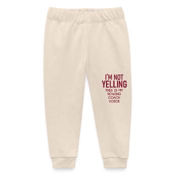 I ́m Not Yelling This Is My Rowing Coach Voice - Baby Organic Sweatpants by Stanley/Stella - soft Ecru - Front