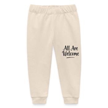 All Are Welcome - Baby Organic Sweatpants by Stanley/Stella - soft Ecru - Front