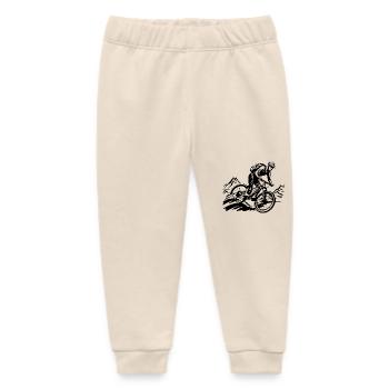 Mountain biker mountain bike - Baby Organic Sweatpants by Stanley/Stella - soft Ecru - Front