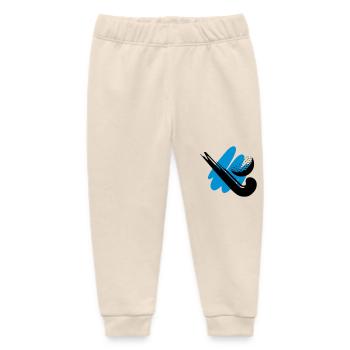 Hockey stick with ball - Baby Organic Sweatpants by Stanley/Stella - soft Ecru - Front