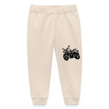 motorcycle Naked Bike Street Fighter - Baby Organic Sweatpants by Stanley/Stella - soft Ecru - Front
