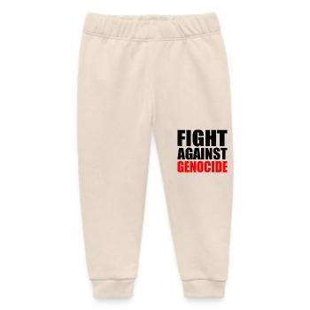 Fight against genocide - Baby Organic Sweatpants by Stanley/Stella - soft Ecru - Front