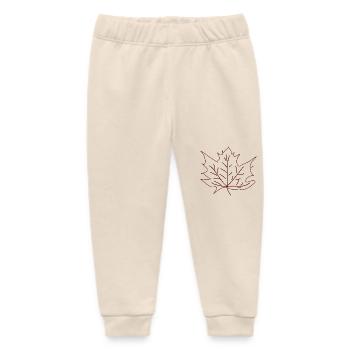Autumn Season Maple Leaf Autumn - Baby Organic Sweatpants by Stanley/Stella - soft Ecru - Front