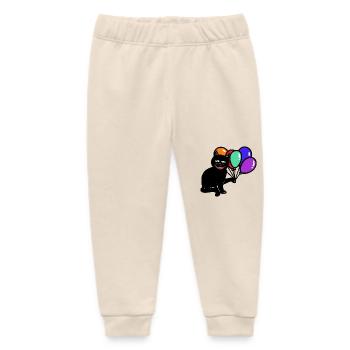 Halloween Cat Cats Cat - Baby Organic Sweatpants by Stanley/Stella - soft Ecru - Front