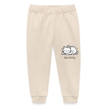 Zen kitty - Baby Organic Sweatpants by Stanley/Stella - soft Ecru - Front