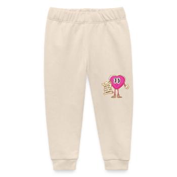 Vintage-Maskottchen Liebe und Toleranz - Baby Organic Jogginghose Baby Tumbler von Stanley/Stella - Natur - Vorne