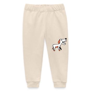 Dog, Furious, Biting, , Aggressive, Attack - Baby Organic Sweatpants by Stanley/Stella - soft Ecru - Front