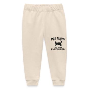 Humorvoller Katzenhaar-Pyjama - Baby Organic Jogginghose Baby Tumbler von Stanley/Stella - Natur - Vorne