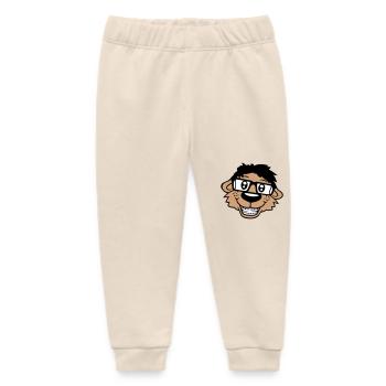 Hund Nerd Hornbrille Geek Zahnspange Schlau Lustig - Baby Organic Jogginghose Baby Tumbler von Stanley/Stella - Natur - Vorne