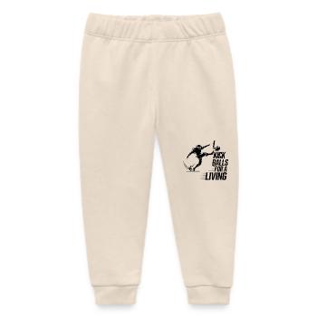 I Kick Balls for a Living – American Football - Baby Organic Sweatpants by Stanley/Stella - soft Ecru - Front