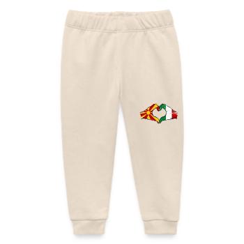 Montenegro Italien Flagge Hände Herzform used - Baby Organic Jogginghose Baby Tumbler von Stanley/Stella - Natur - Vorne