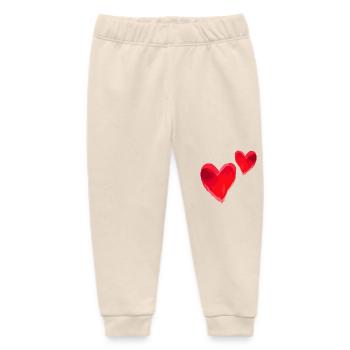 Hearts Love In Love Valentine's Day - Baby Organic Sweatpants by Stanley/Stella - soft Ecru - Front