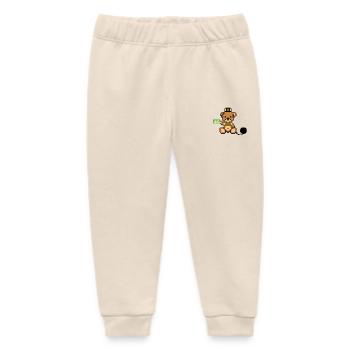 Pixel Bear Prisoner - Baby Organic Sweatpants by Stanley/Stella - soft Ecru - Front