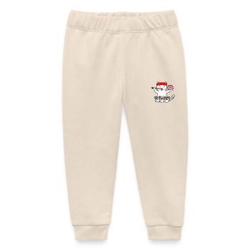 Cat eating sushi with chopsticks grunge - Baby Organic Sweatpants by Stanley/Stella - soft Ecru - Front