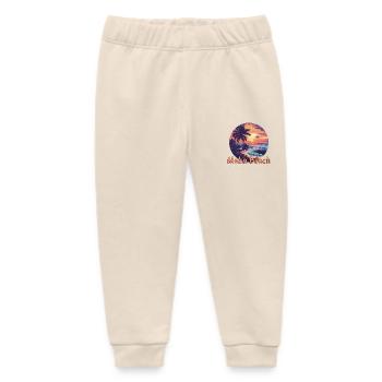 Moha Beach Karibik Niederlande Urlaub Sonnenunterg - Baby Organic Jogginghose Baby Tumbler von Stanley/Stella - Natur - Vorne