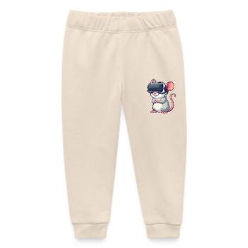 VR-Gaming Ratte und Maus - Baby Organic Jogginghose Baby Tumbler von Stanley/Stella - Natur - Vorne