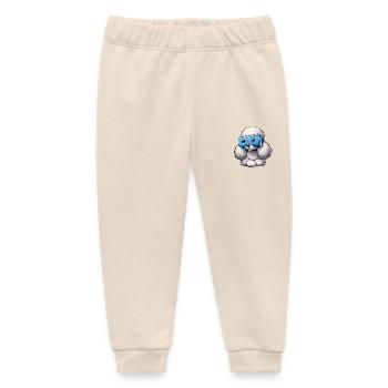 Poodle VR Gamers : Explorateurs de mondes virtuels - Pantalon de jogging bébé bio Stanley/Stella - écru doux - Devant