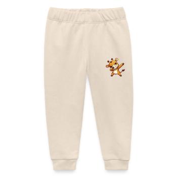 Cool Giraffe Dabbing Style - Baby Organic Sweatpants by Stanley/Stella - soft Ecru - Front