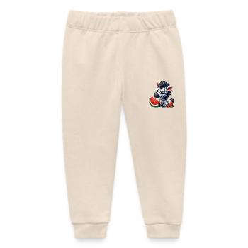 Zebra Mit Wassermelone Fruchtig Lustig - Baby Organic Jogginghose Baby Tumbler von Stanley/Stella - Natur - Vorne